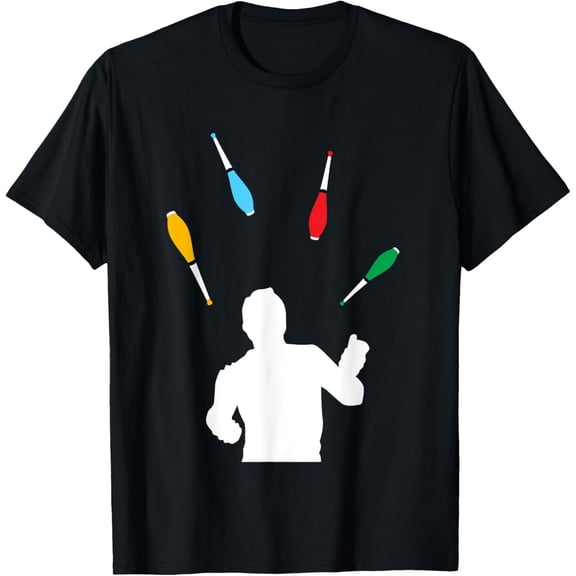 Playful Comfort Tee - Silhouette Juggling Clubs Juggler Shirt | Circus Performer T-Shirt