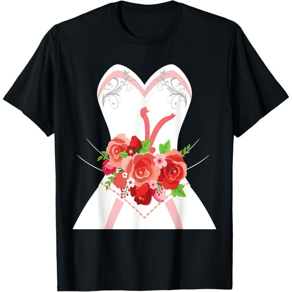 Playful Comfort Tee - Simple Wedding Dress T-Shirt for Bridal Showers Gift T-Shirt