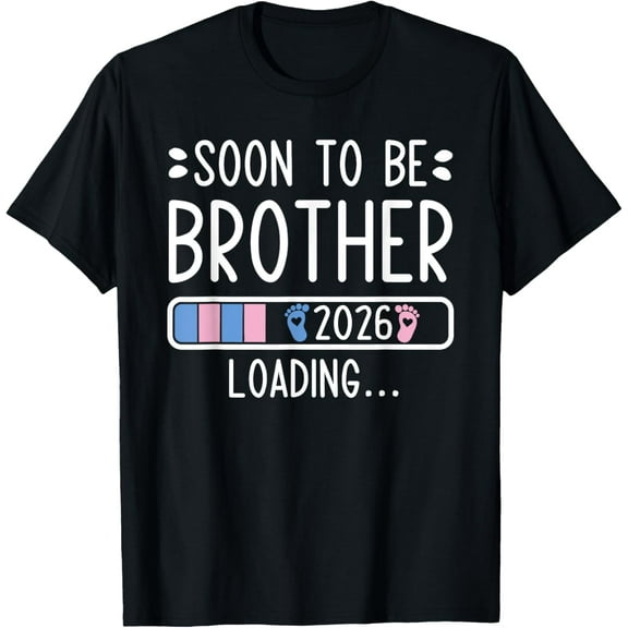Playful Comfort Tee - Soon to Be Brother 2026 Loading Pregnancy Announcement T-Shirt