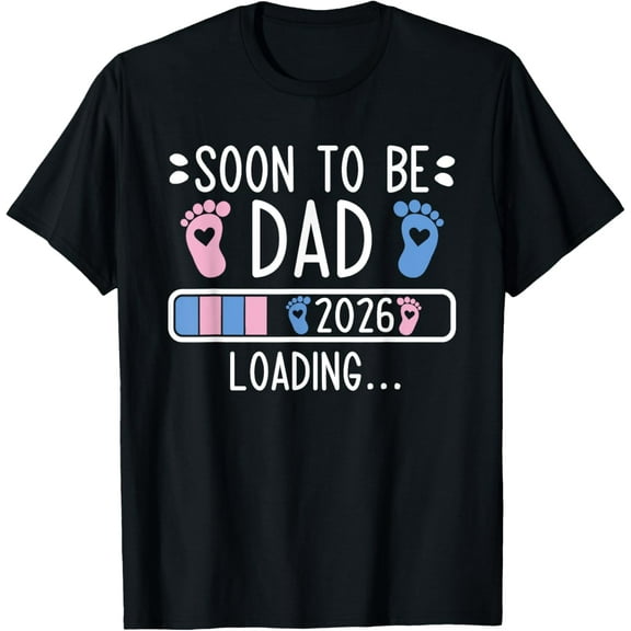 Playful Comfort Tee - Soon to Be Dad 2026 Loading Pregnancy Announcement 2026 T-Shirt