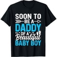 thumbnail image 1 of Playful Comfort Tee - Soon to be a Daddy of a Beautiful Baby Boy - Dad to be T-Shirt, 1 of 4