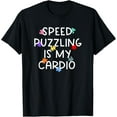 thumbnail image 1 of Playful Comfort Tee - Speed Puzzling is My Cardio Funny Puzzle Lover Workout Joke T-Shirt, 1 of 4