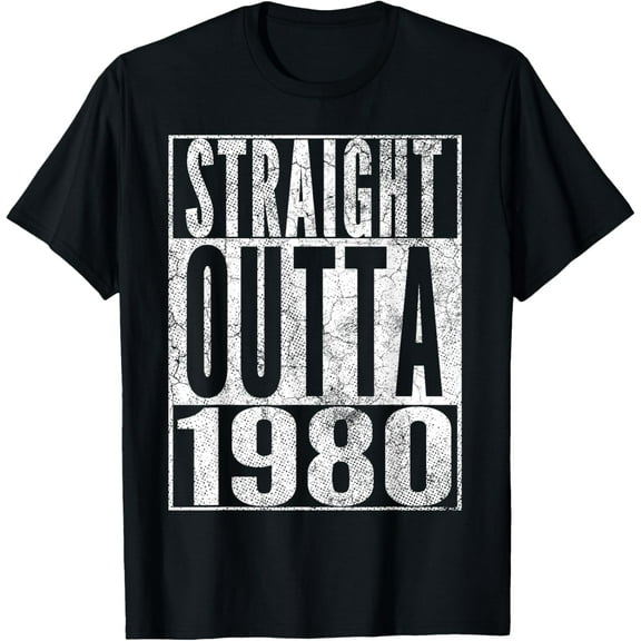 Playful Comfort Tee - Straight Outta 1980 45th Birthday Gift Shirt 45 Years Old T-Shirt