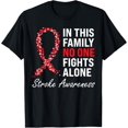 thumbnail image 1 of Playful Comfort Tee - Stroke Survivor Stroke Awareness Red Ribbon T-Shirt, 1 of 4