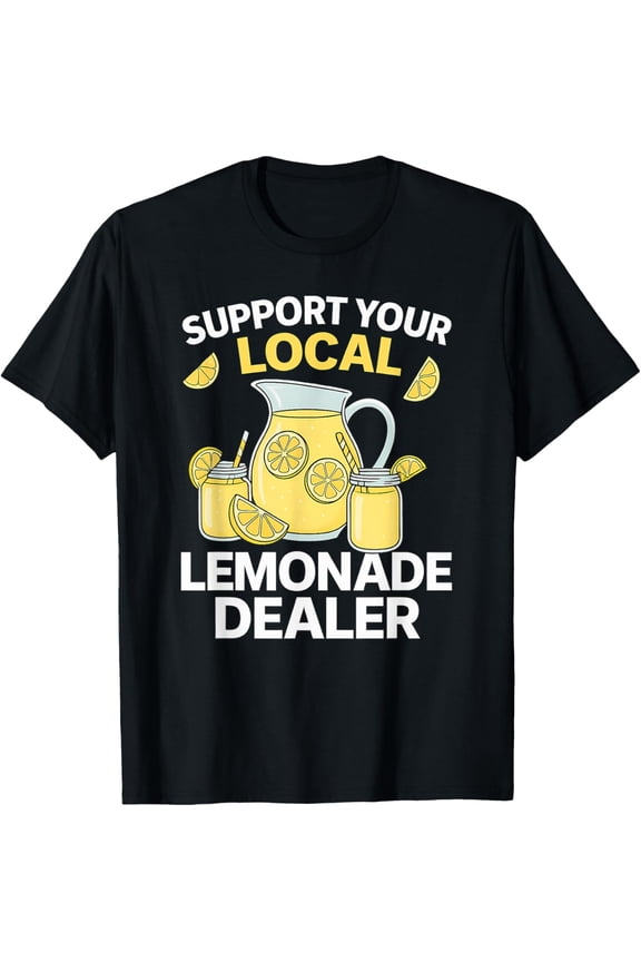 Playful Comfort Tee - Support Your Local Lemonade Dealer Funny Summer Citrus Pun T-Shirt
