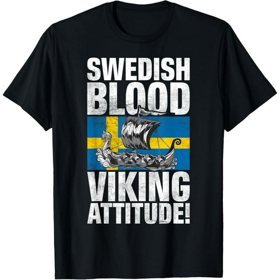 Playful Comfort Tee - Swedish Blood Viking Attitude Sweden T-Shirt