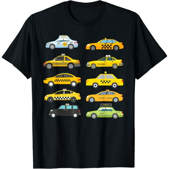 Playful Comfort Tee - Taxi Cabbie Yellow Birthday for Boys Girls Toddlers T-Shirt