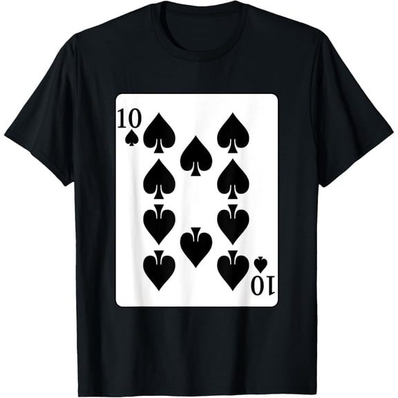 Playful Comfort Tee - Ten Of Spades Playing Card T-Shirt Poker Player Costume T-Shirt