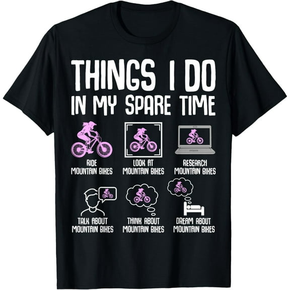 Playful Comfort Tee - Things I Do In My Spare Time Mountain Bike MTB Bicycle Women T-Shirt
