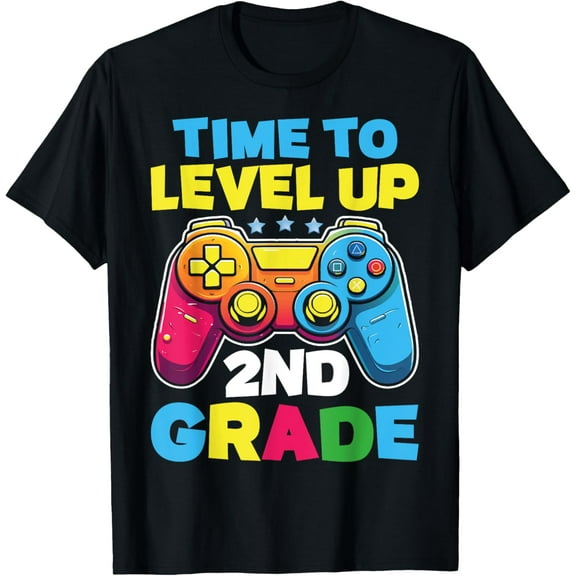 Playful Comfort Tee - Time To Level Up 2nd Grade Video Gamer Kids Back To School T-Shirt