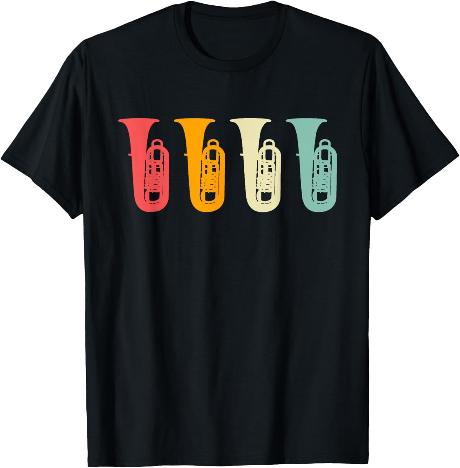 Tuba De Style Rétro Vintage - Joueurs De Tuba T-Shirt Avec Col En V