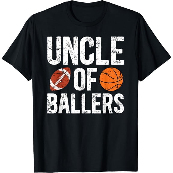 Playful Comfort Tee - Uncle Of Ballers Proud Football Basketball Uncle T-Shirt