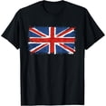 thumbnail image 1 of Playful Comfort Tee - Union Jack British Flag Vintage Grunge Ripped United Kingdom T-Shirt, 1 of 4