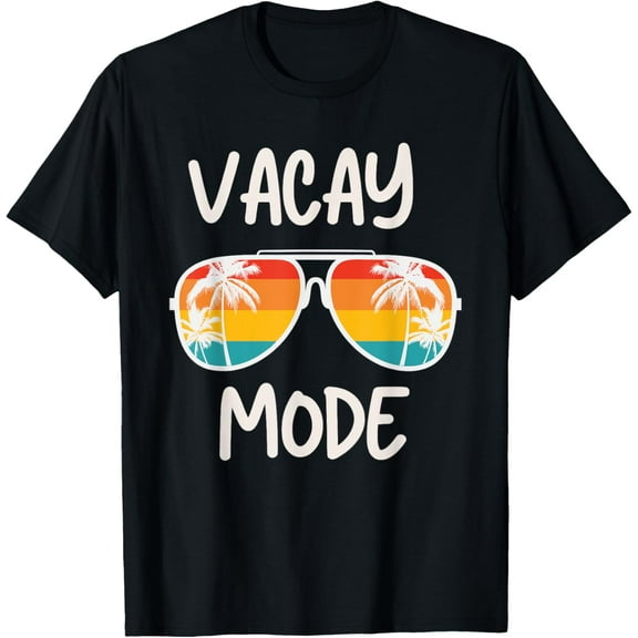 Playful Comfort Tee - Vacation Summer Sunglasses and Palm Trees Vacay Mode Ocean Men Women Girls Kids T-Shirt
