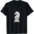 thumbnail image 1 of Playful Comfort Tee - Vintage Chess T-Shirt White Knight Chess Piece Tee Shirt T-Shirt, 1 of 4