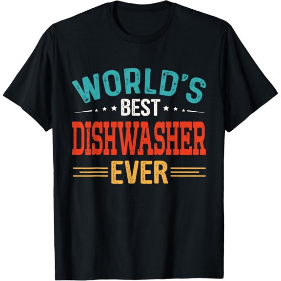 Playful Comfort Tee - World's Best Dishwasher Job Title Funny Worker Dishwasher T-Shirt