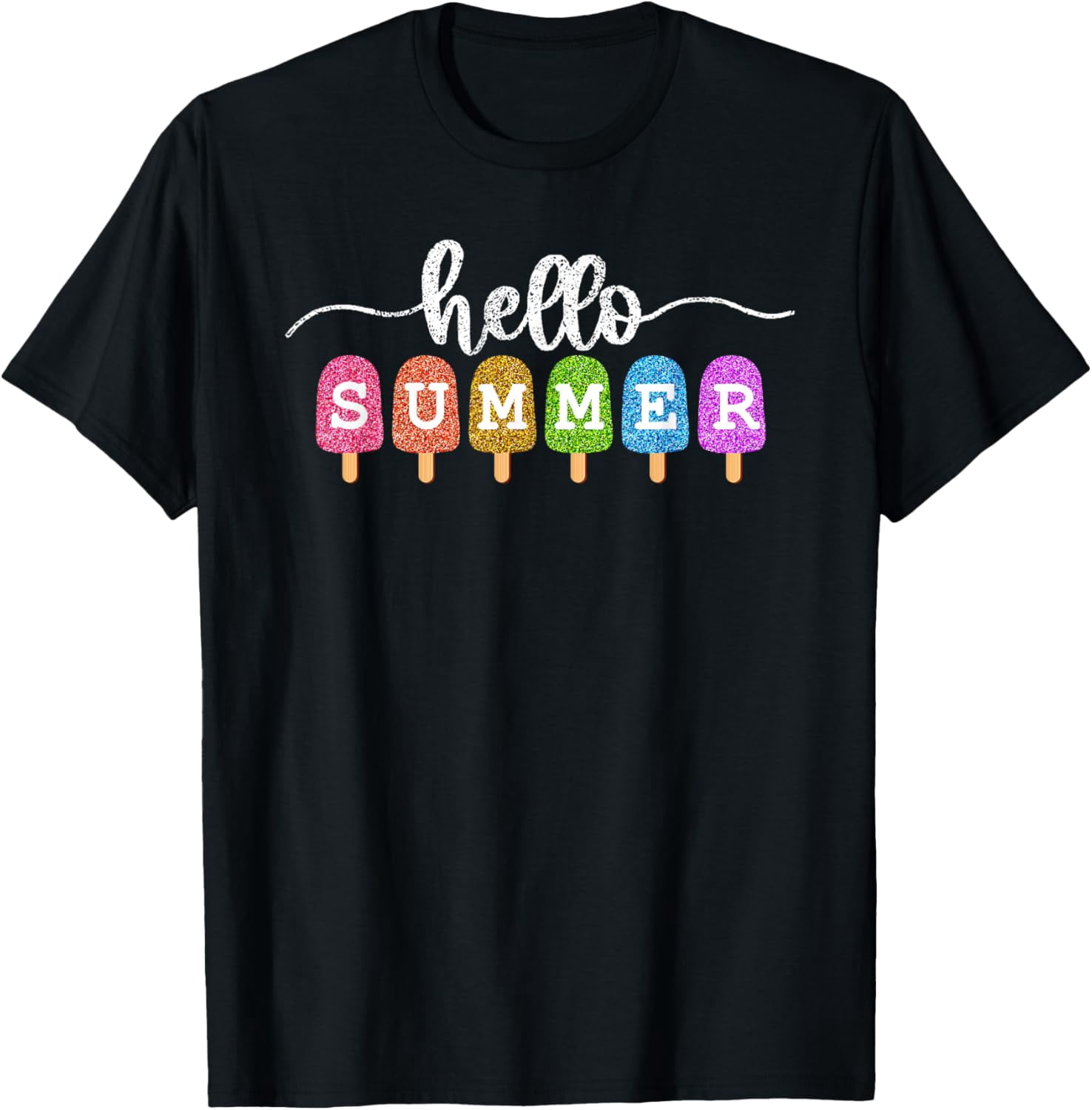 Playful Comfort Tee - hello summer vacation break ice cream popsicle ...