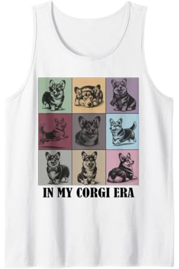 Playful Corgi Mom Quote In My Corgi Era Cool Dog Lovers Tank Top Size S-3XL