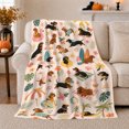 thumbnail image 1 of Playful Dachshund Beach Vacation Pattern Whimsical Summer Dog, Playful Pet Portrait Pattern, Warm Flannel Blanket for Living Room and Bedroom, Dog Lovers Christmas Gift, Pet Lover Home Decor, 1 of 9