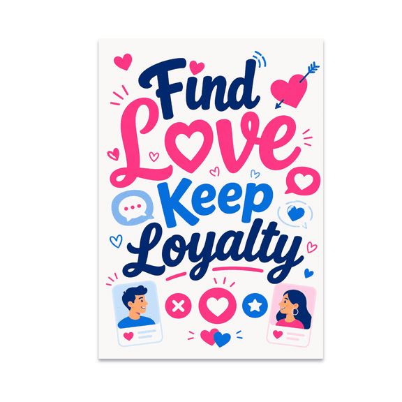 Playful Dating Humor Art - Dating App Enthusiast - 13x19 Poster Print