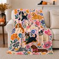 thumbnail image 1 of Playful Dog Portrait Garden, Playful Pet Portrait Pattern, Warm Flannel Blanket for Living Room and Bedroom with Detailed Artwork, Dog Lovers Just Because Gift, Pet Lover Home Decor, 1 of 9