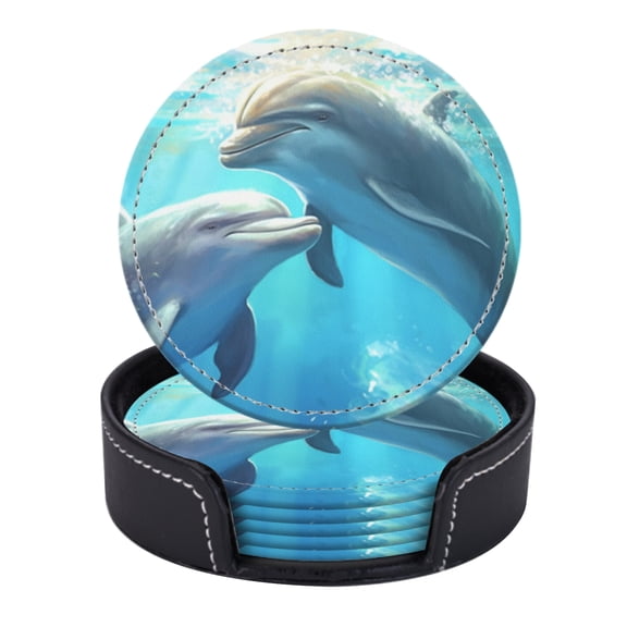 Playful Dolphins Swimming In The Ocean