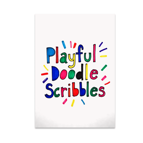Playful Doodle Scribbles Wall Art - Art Enthusiast - 13x19 Poster Print