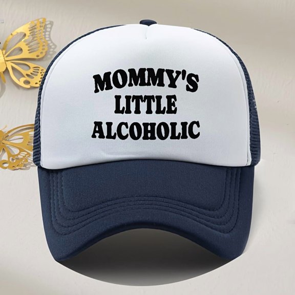 [Playful Duck Cap] Playful Cartoon Duck Design Adjustable Snapback Baseball Cap Lightweight, Breathable Mesh Trucker Hat, Black & White, Perfect for Summer Outdoor Activities, Casual Headwear Mom