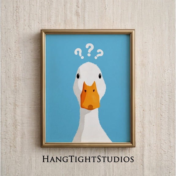 Playful Duck Quote Wall Art Poster Unframed Paper Print