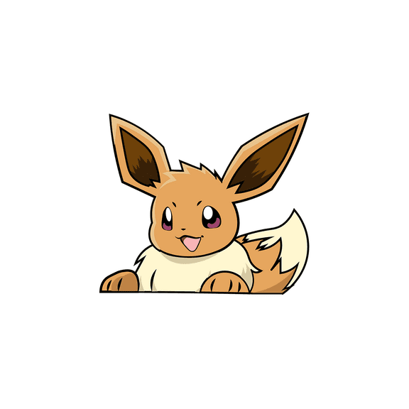 Playful Eevee Cute Pokmon Sticker