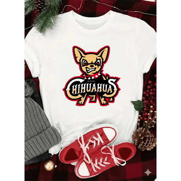 Playful El Paso Chihuahuas Baseball Team Mascot Vintage Fan Unisex T-Shirt V60575 up to size 5XL