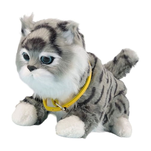 Playful Electronic Stuffed Kitten Move Head And Bark For Children
