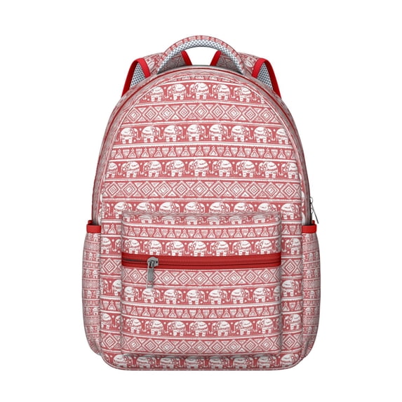 Playful Elephant Backpack - Durable Waterproof Bookbag for School & College, Fashionable Laptop Backpack, Cute Elephant Print Gift for Students