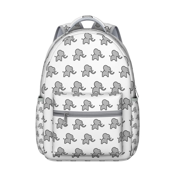 Playful Elephant Design Backpack - Durable Waterproof Bookbag for School, Comfortable Laptop Backpack for Teens, Elephant Print Gift