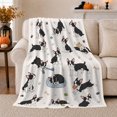 thumbnail image 1 of Playful French Bulldog Cartoon Collage, Playful Pet Portrait Pattern, Warm Flannel Blanket for Living Room and Reading Nook, Dog Lovers Friendship Gift, Pet Lover Home Decor, 1 of 9