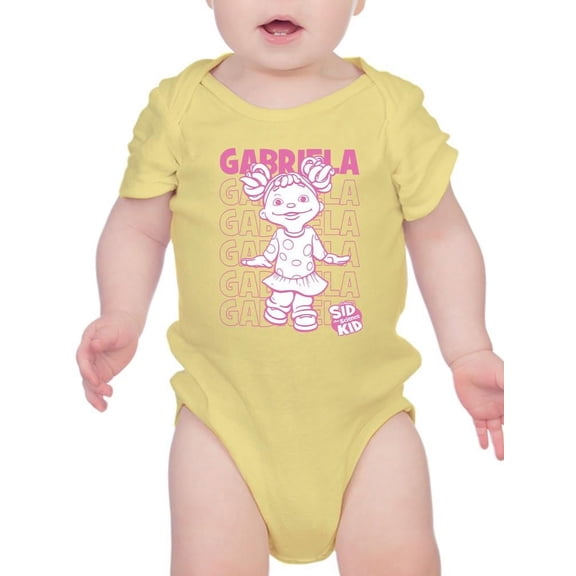 Playful Gabriela Sid the Science Kid Fun Character Graphic Baby's Bodysuit