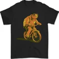 thumbnail image 1 of Playful Gentle Sea Creature Riding Bicycle Cycling Humor Animal Art Unisex T-Shirt, up to size 5XL, 1 of 2