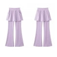 thumbnail image 1 of Playful Girls Pants Faux Two Piece Lay Flat Design Built In Shorts Activewear Yoga Dance School, 1 of 4