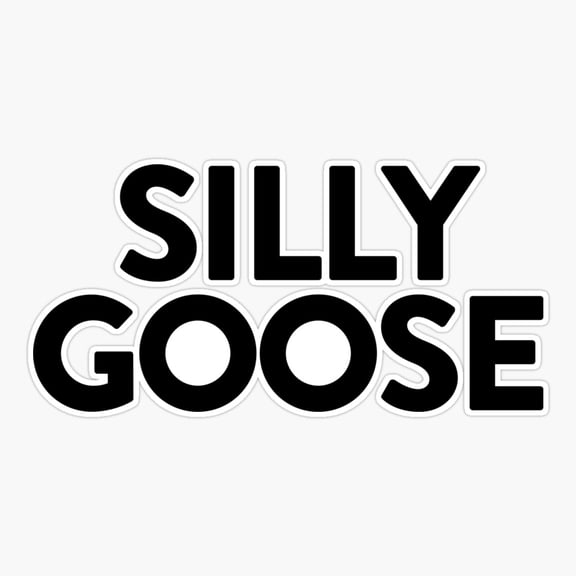 Playful Goose Joke Sticker