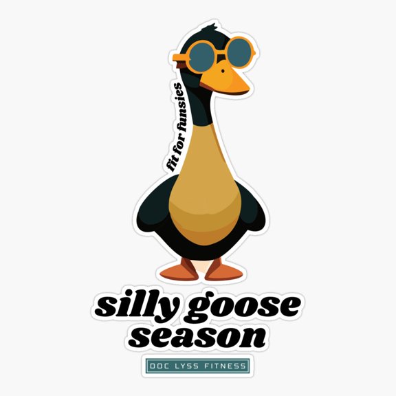 Playful Goose Number Seven Sticker