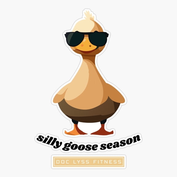 Playful Goose Number Six Sticker