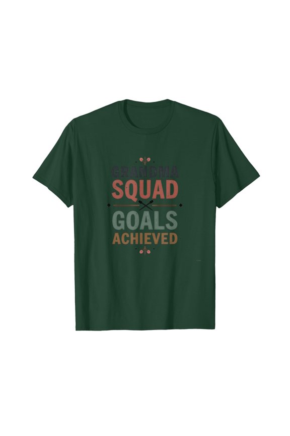 Playful Grandma Squad Goals Achieved Family Design T-Shirt for Celebrating Achievements