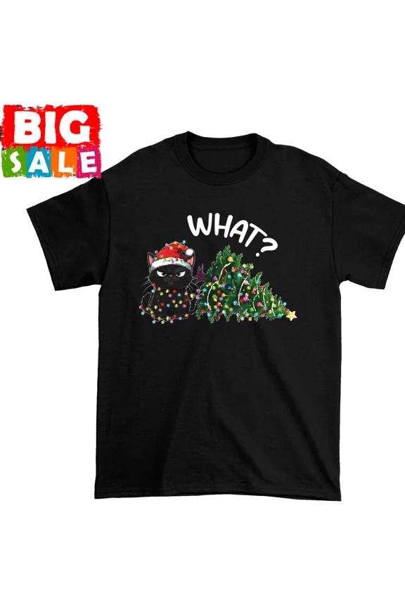 Playful Grumpy Cat Holiday Theme Tee for Festive Pet Lovers Unisex T-Shirt up to size 5XL