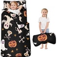 thumbnail image 1 of Playful Halloween Ghosts Pattern Toddler Nap Mats for Kids Preschool,50"x20" Sleeping Mat Bag or Kids,Toddler Sleeping Bag,Toddler Nap Mat or Daycare, 1 of 6