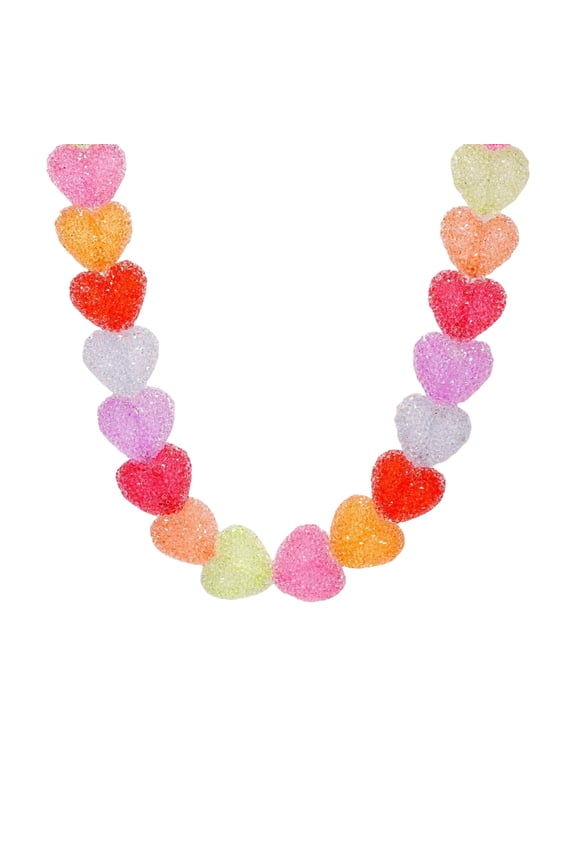 Playful Heart Resin Charm Necklace Multi Color Options Lightweight Design Adjustable Chain Charm For Everyday Style