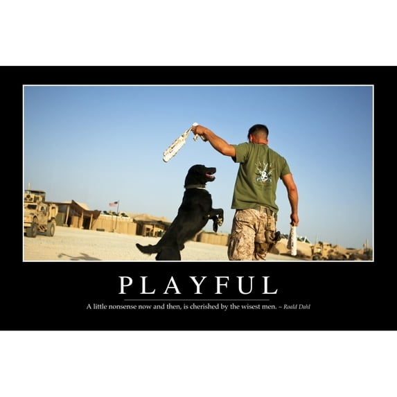 Playful: Inspirational Quote and Motivational Poster Poster Print