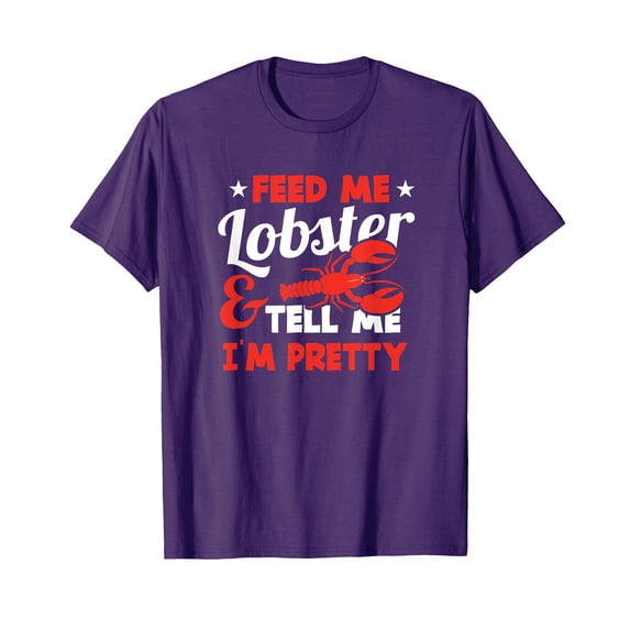 Playful Lobster Graphic T-Shirt for Seafood Lovers - Feed Me Lobster Humor