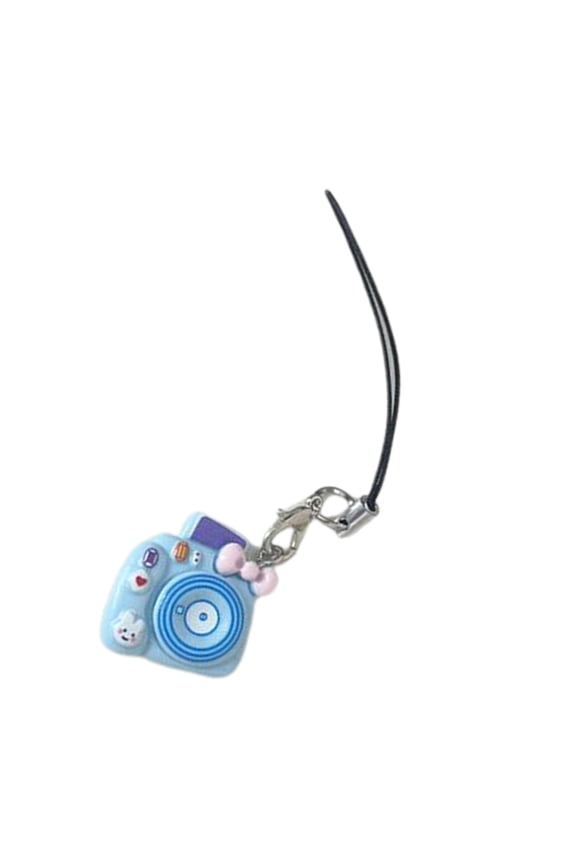 Playful Macaron Camera Key Ring Hanging Strap Jewelry Piece For Purse Backpack