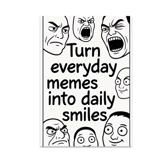 Playful Meme Decor - Light-Hearted Audience - 13x19 Poster Print