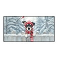 thumbnail image 1 of Playful Miniature Pinscher Welcomes Winter Snowy Day with Cardinal Bird Desk Mat Full Keyboard Mouse Pad Mini Pin Dog Lover Large Mousepad - 2017, 1 of 5